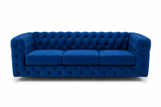 Blue Velvet Chesterfield Sofa