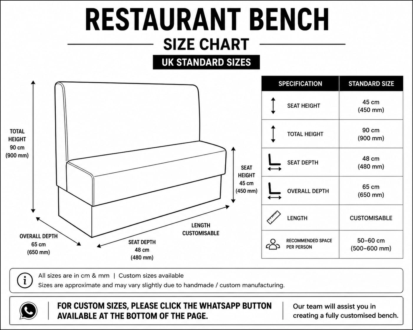 Upholstered Restaurant Bench