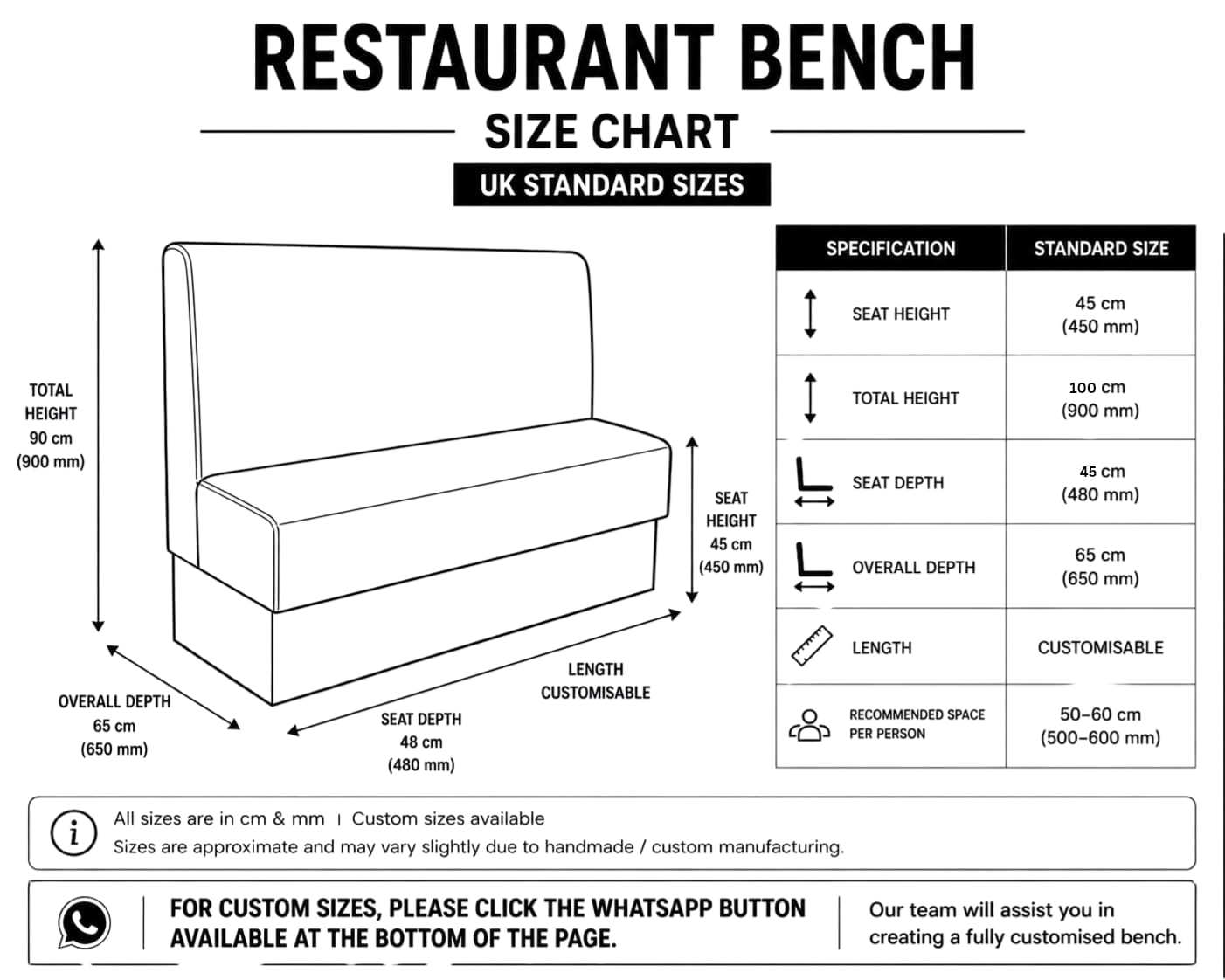 Upholstered Restaurant Bench