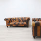 Brown Patchwork Leather Sofa