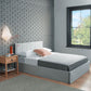 Double Storage Bed Frame Ottoman Grey Velvet