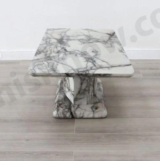 Nantes Black & White Marble Effect Coffee Table