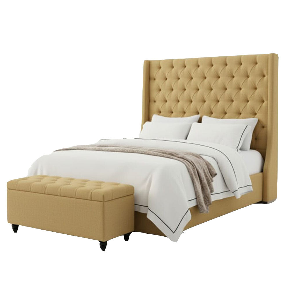 Chesterfield Wingback Bed (With Storage)