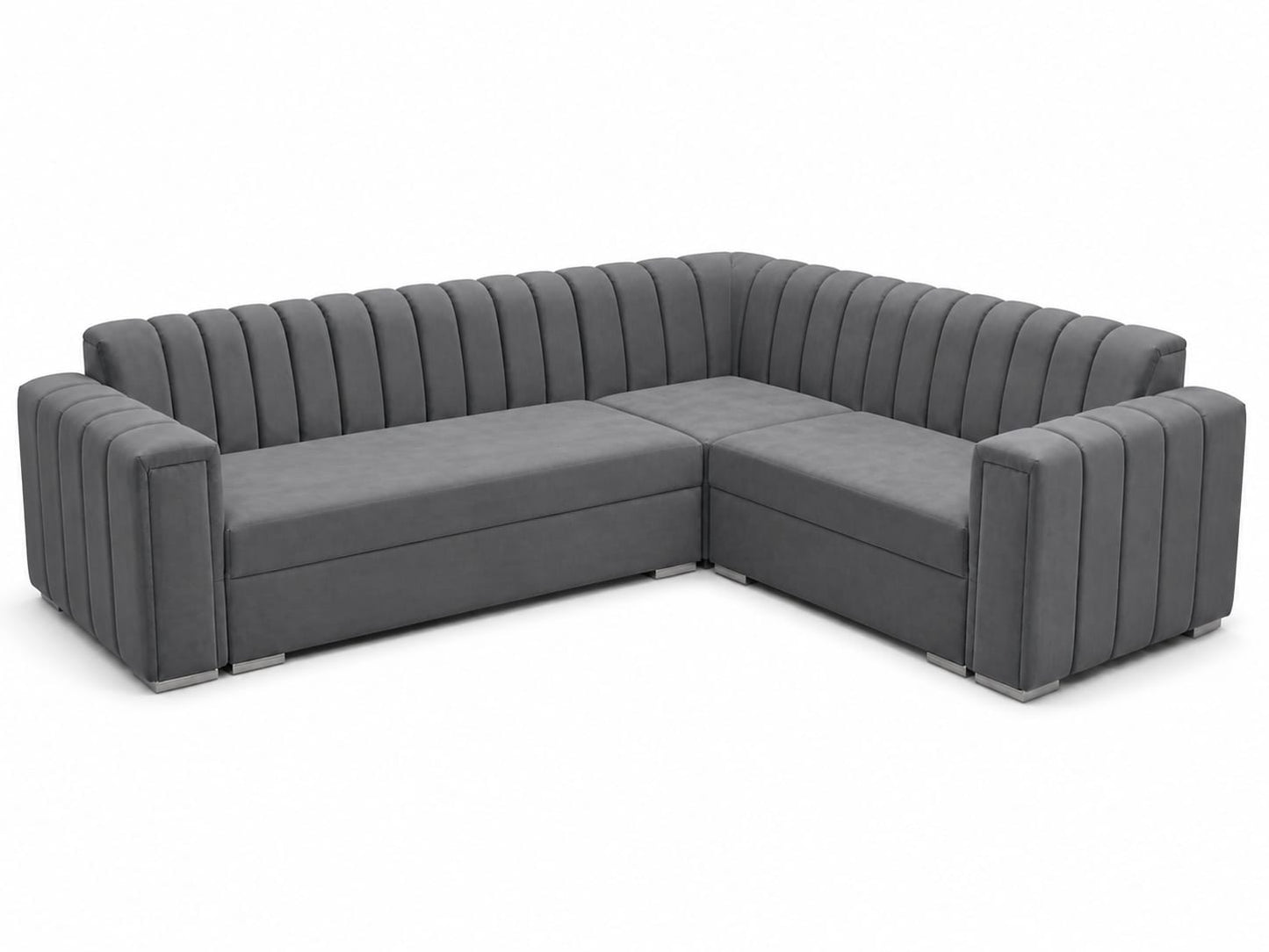 Hudson Grey Corner Sofa
