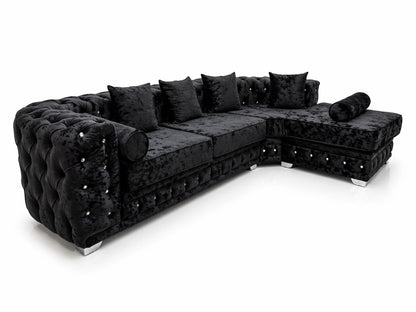 Black L-Shaped Corner Sofa