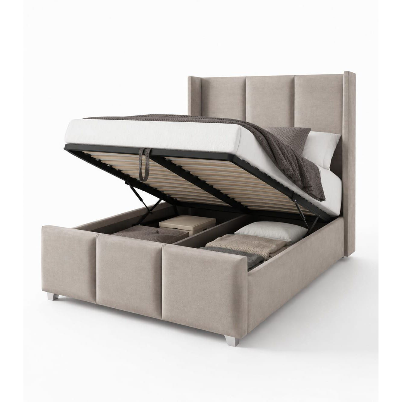 Luxury Panel Wing Bed (With Storage)