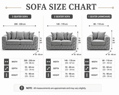 Luxury Grey Velvet Chesterfield Sofa – Diamond Tufted