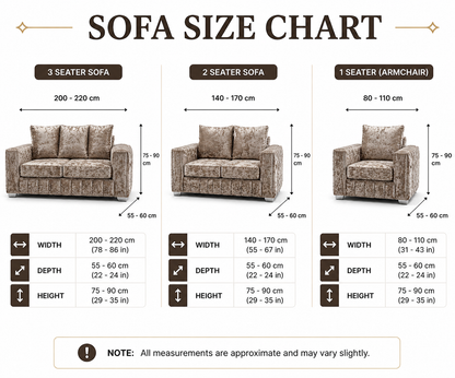 Luxury Crushed Velvet Sofa – Modern Beige/Taupe Upholstered Couch