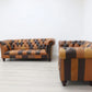 Brown Patchwork Leather Sofa