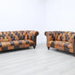 Brown Patchwork Leather Sofa