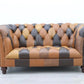 Brown Patchwork Leather Sofa