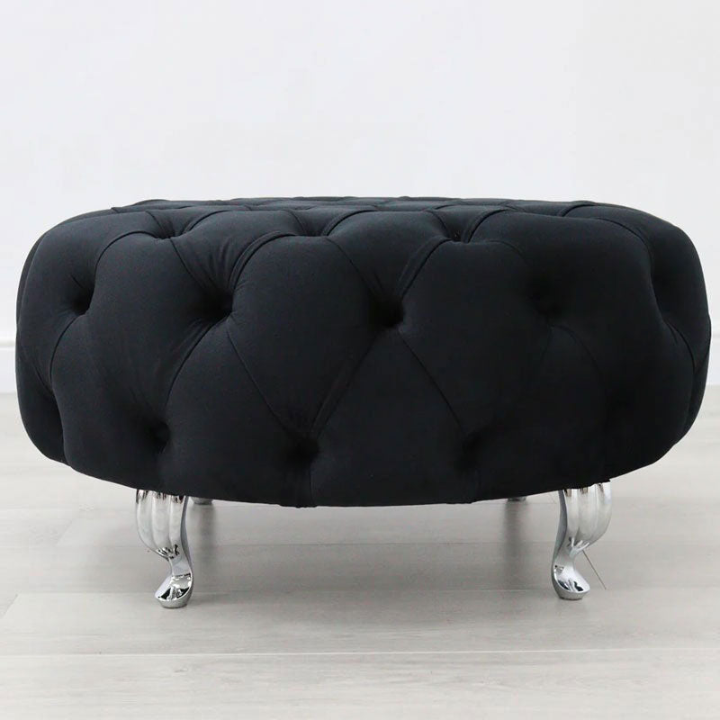 Upholstered Round Footstool/Coffee Table