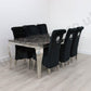 2m Rome & 6 Leon Chairs