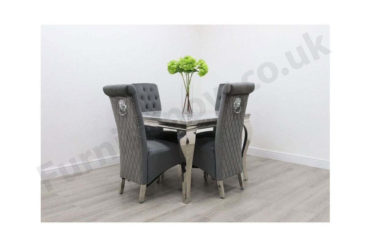 1m Rome & 4 Leon Chairs