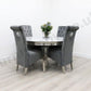 1.3m Round Rome & 4 Leon Chairs