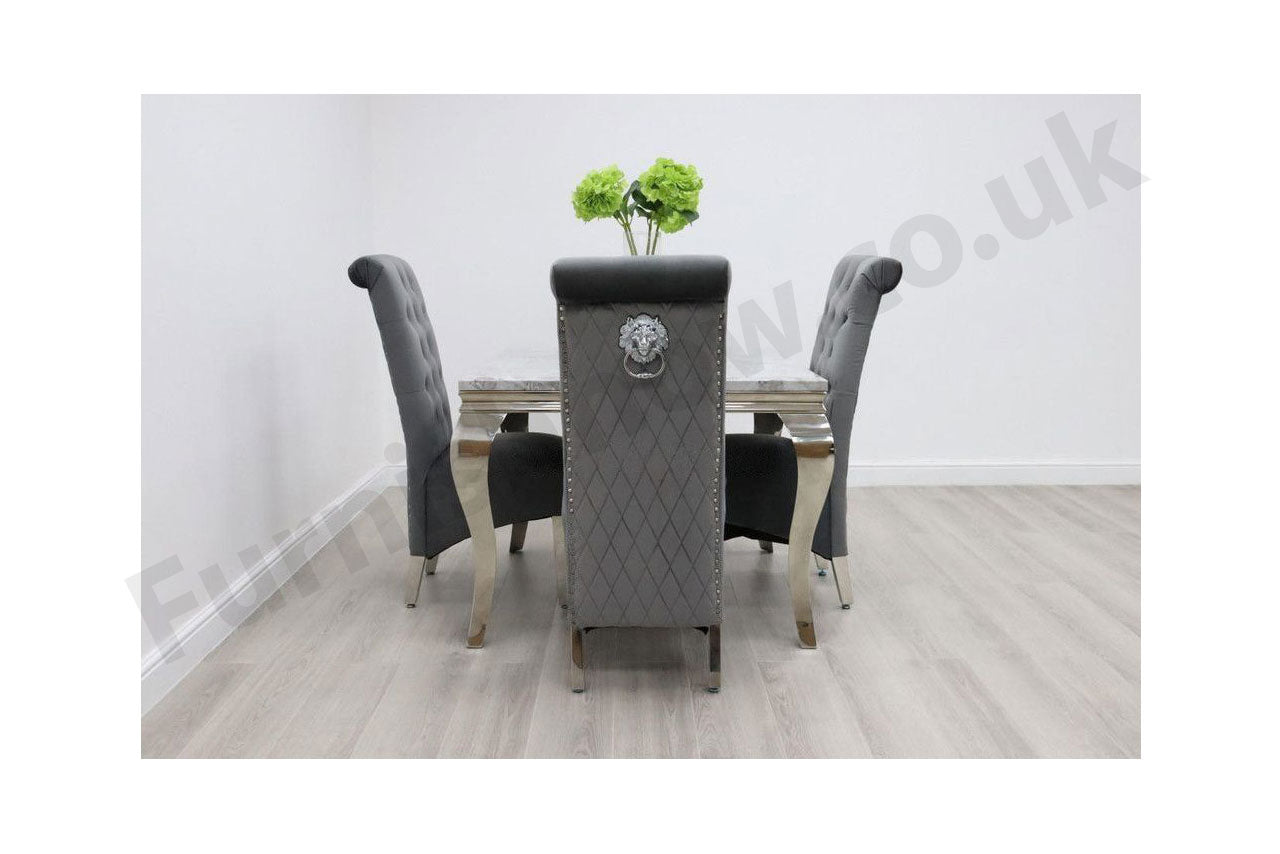 1m Rome & 4 Leon Chairs