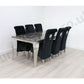 2m Rome & 6 Leon Chairs