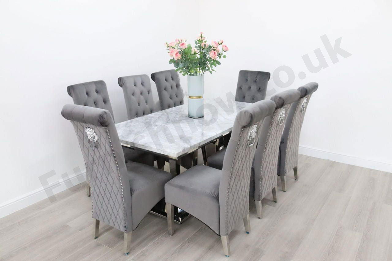 Sorrento Dining Table & 8 Leon Chairs