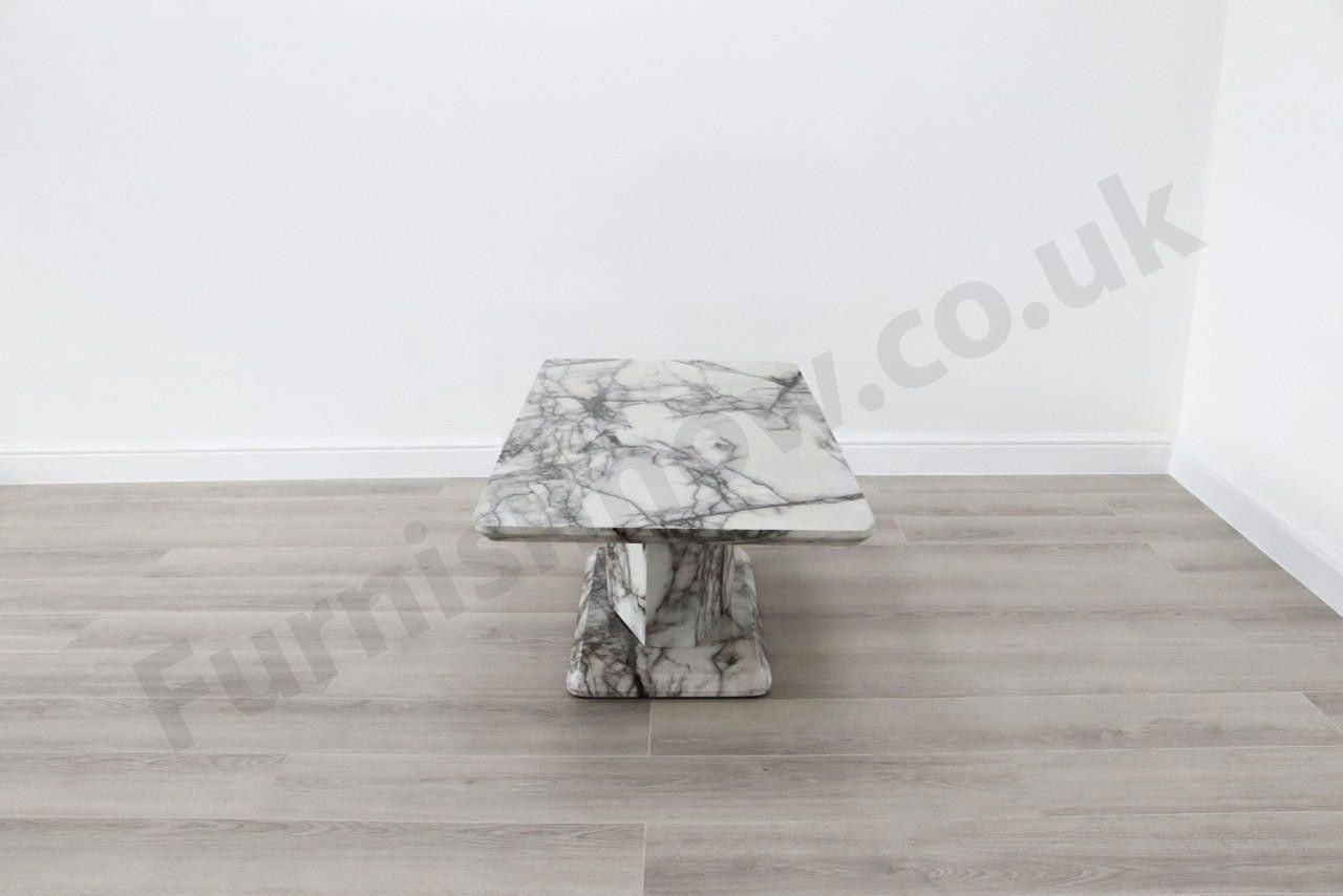 Nantes Black & White Marble Effect Coffee Table