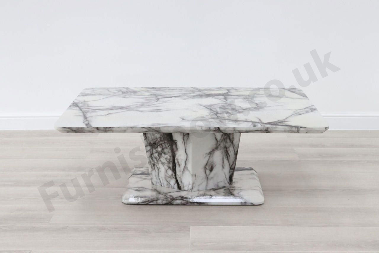 Nantes Black & White Marble Effect Coffee Table