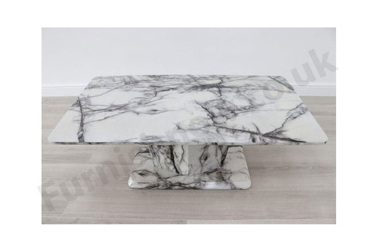 Nantes Black & White Marble Effect Coffee Table