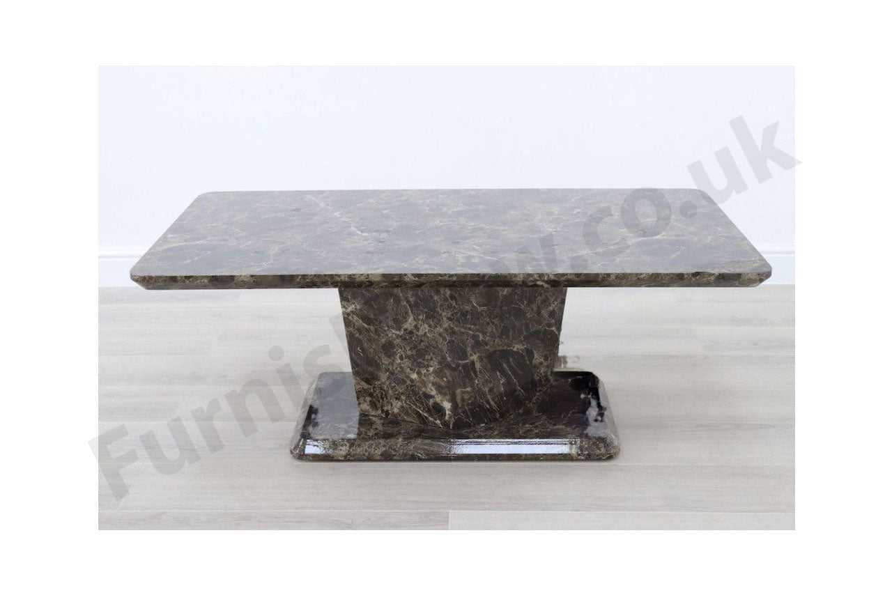 Nantes Brown Marble Effect Coffee Table