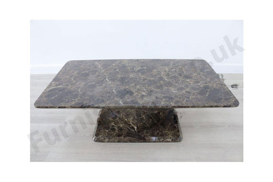 Nantes Brown Marble Effect Coffee Table