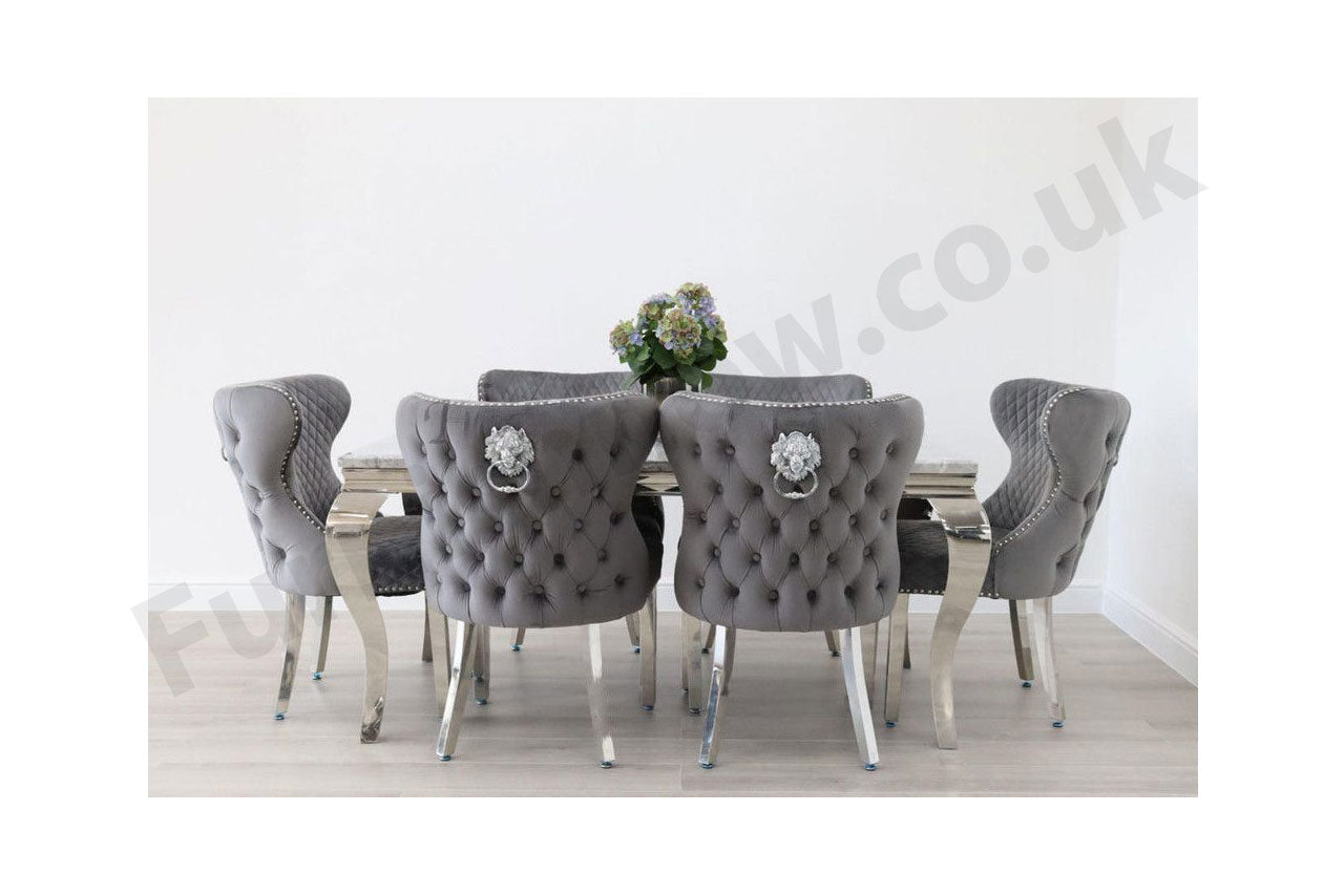 1.8m Rome & 6 Valencia Chairs