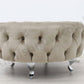 Upholstered Round Footstool/Coffee Table