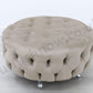 Upholstered Round Footstool/Coffee Table