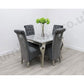 1m Rome & 4 Leon Chairs