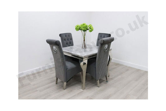 1m Rome & 4 Leon Chairs