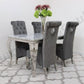 1.5m Rome & 4 Leon Chairs