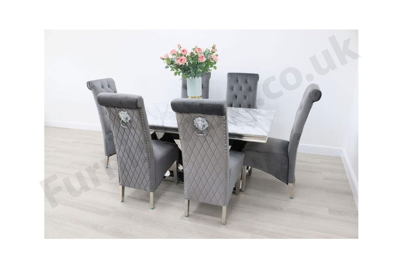 Naples Table & 6 Leon Chairs