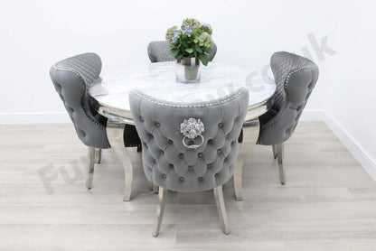 1.3m Round Rome & 4 Valencia Chairs