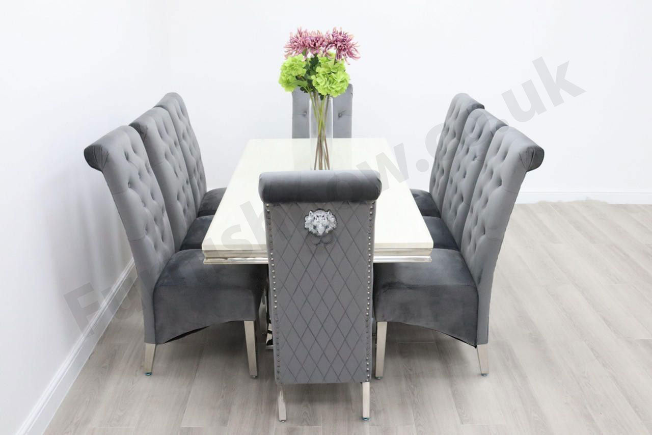 Sicily Table & 8 Leon Chairs