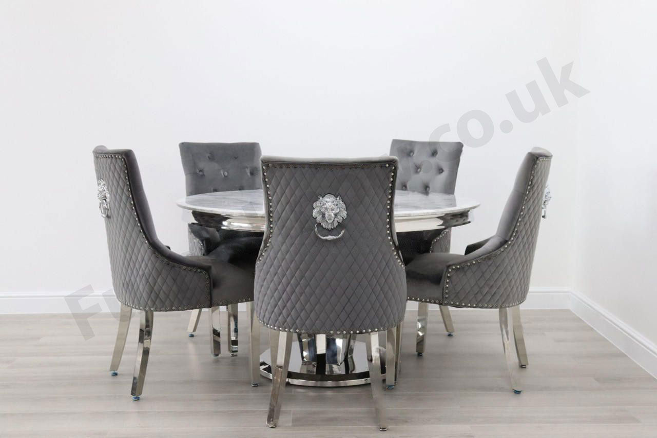 1.3m Round Sorrento & 4 Madrid Chairs