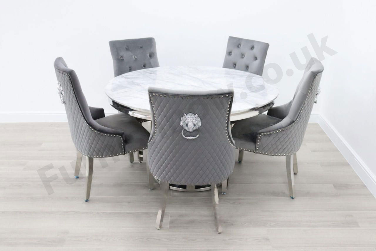 1.3m Round Sorrento & 4 Madrid Chairs