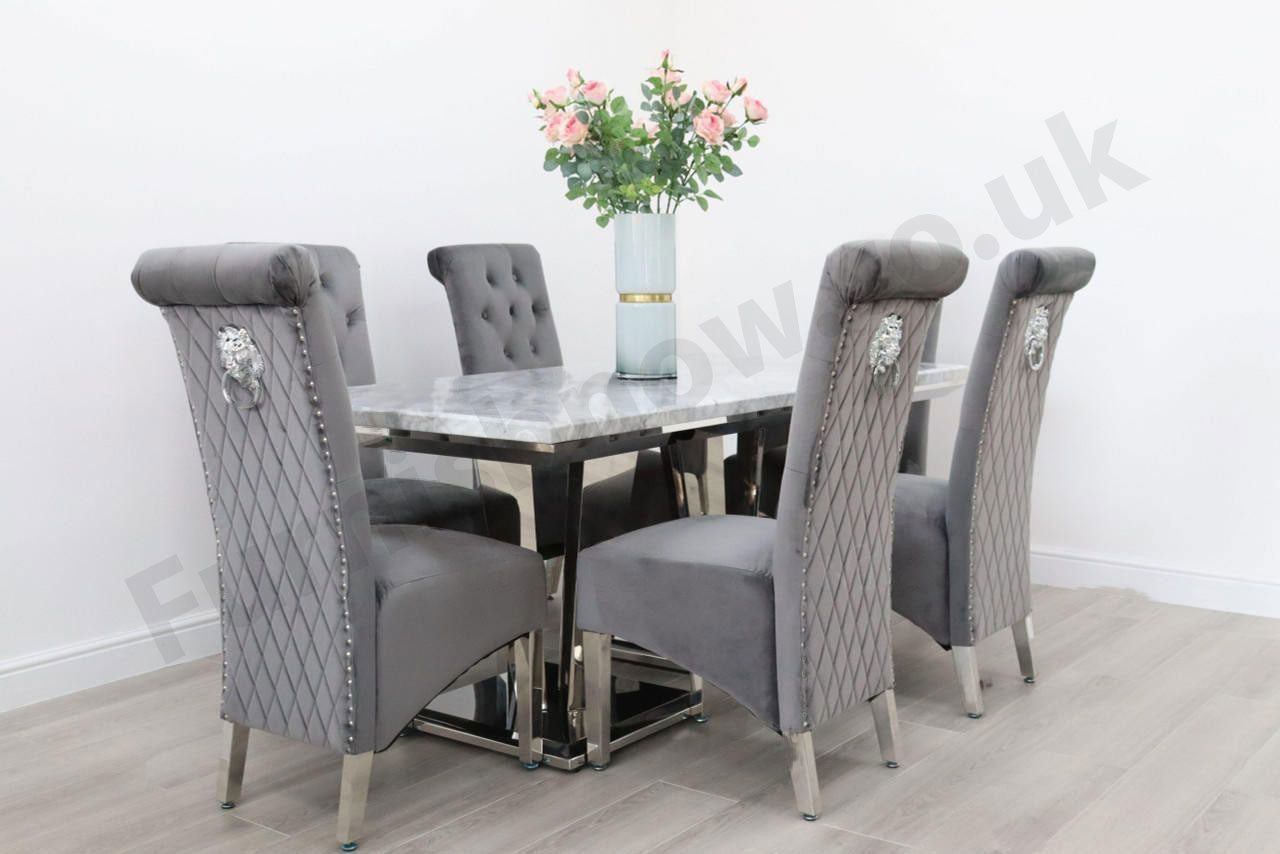 Sorrento Table & 6 Leon Chairs