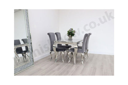 1.5m Rome & 4 Malaga Chairs