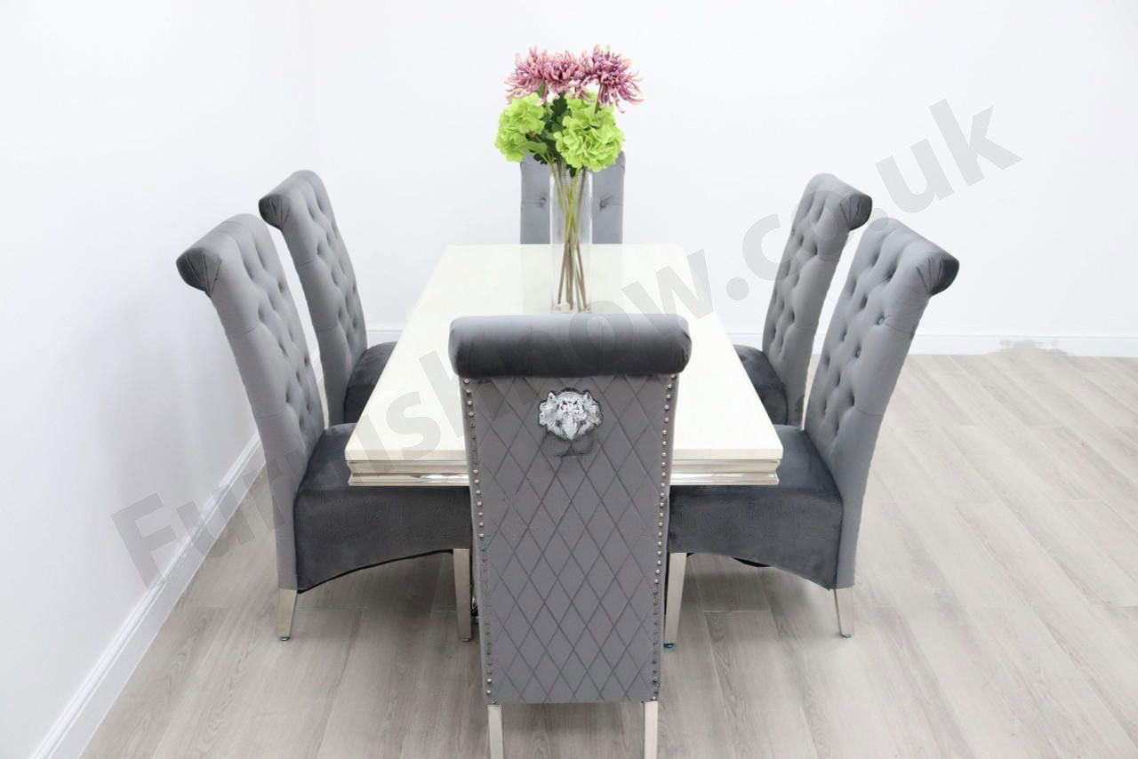 Sicily Table & 6 Leon Chairs