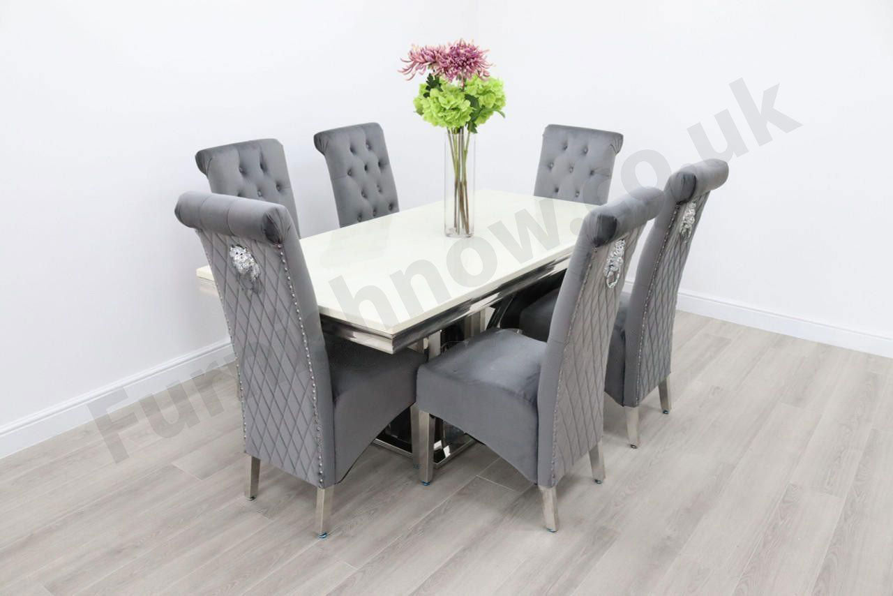 Sicily Table & 6 Leon Chairs