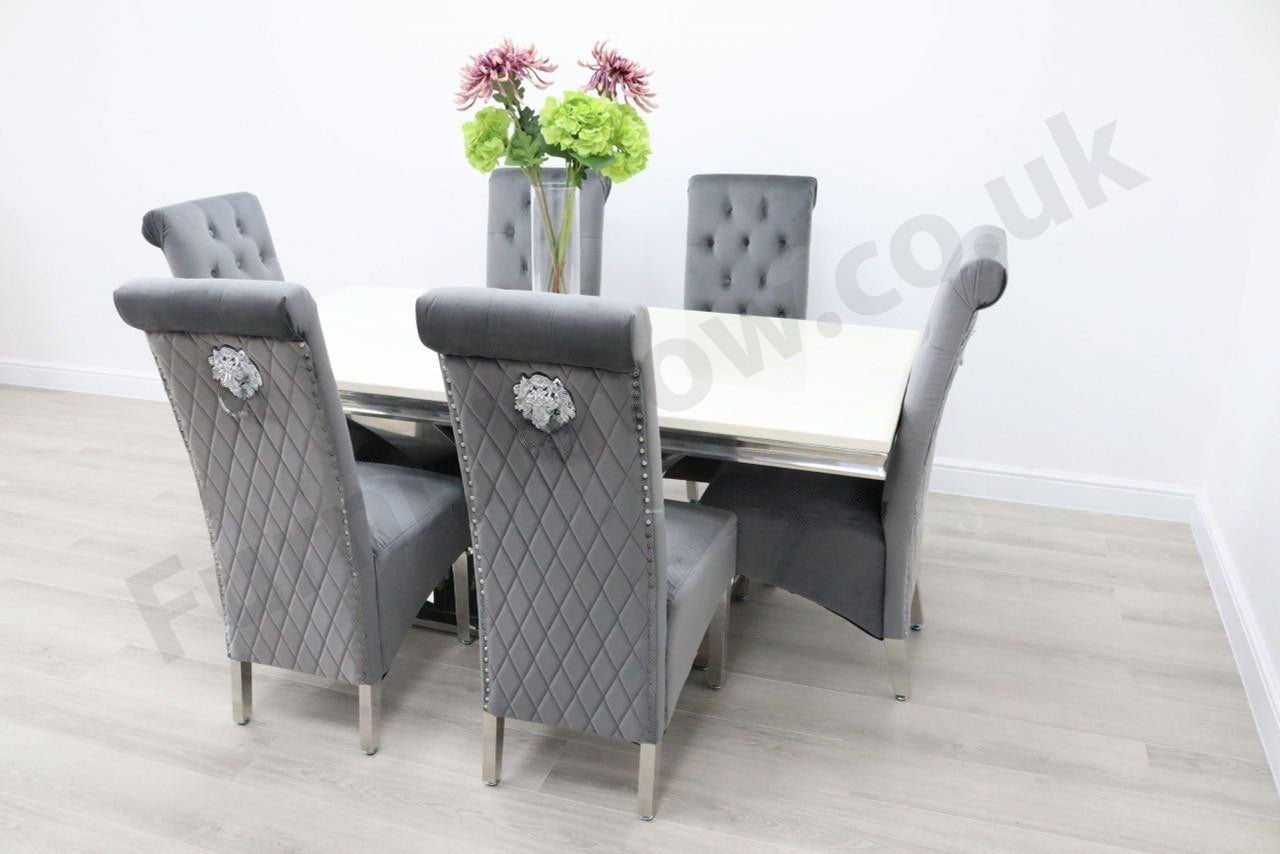 Sicily Table & 6 Leon Chairs