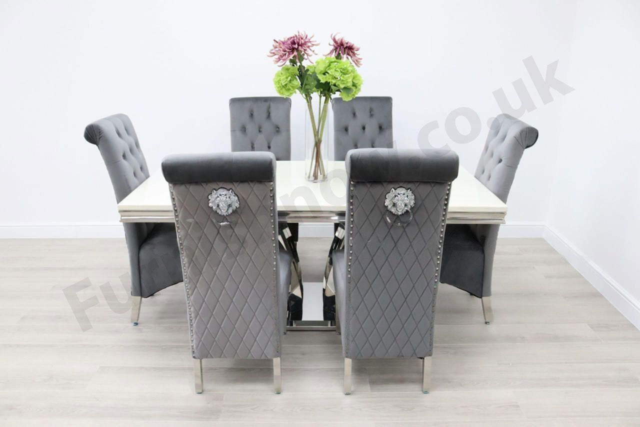 Sicily Table & 6 Leon Chairs