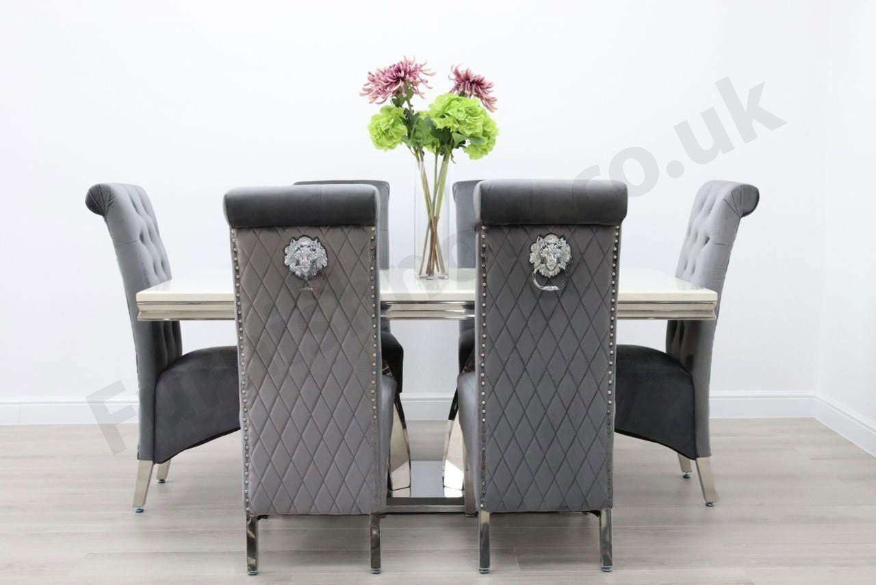 Sicily Table & 6 Leon Chairs