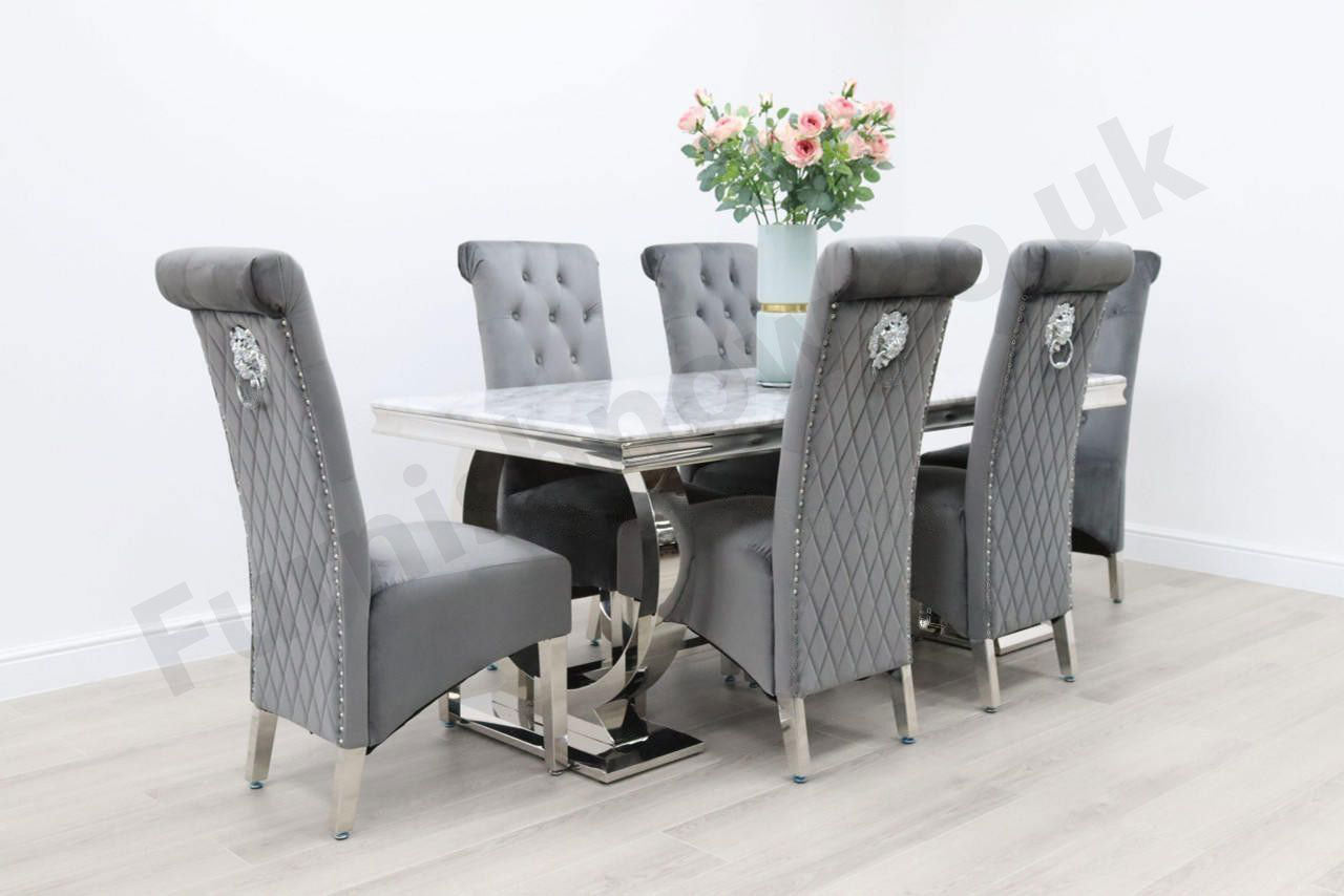 Venice Table & 6 Leon Chairs