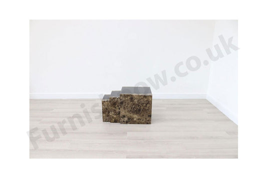 Lille Brown Marble Effect Nest of Tables