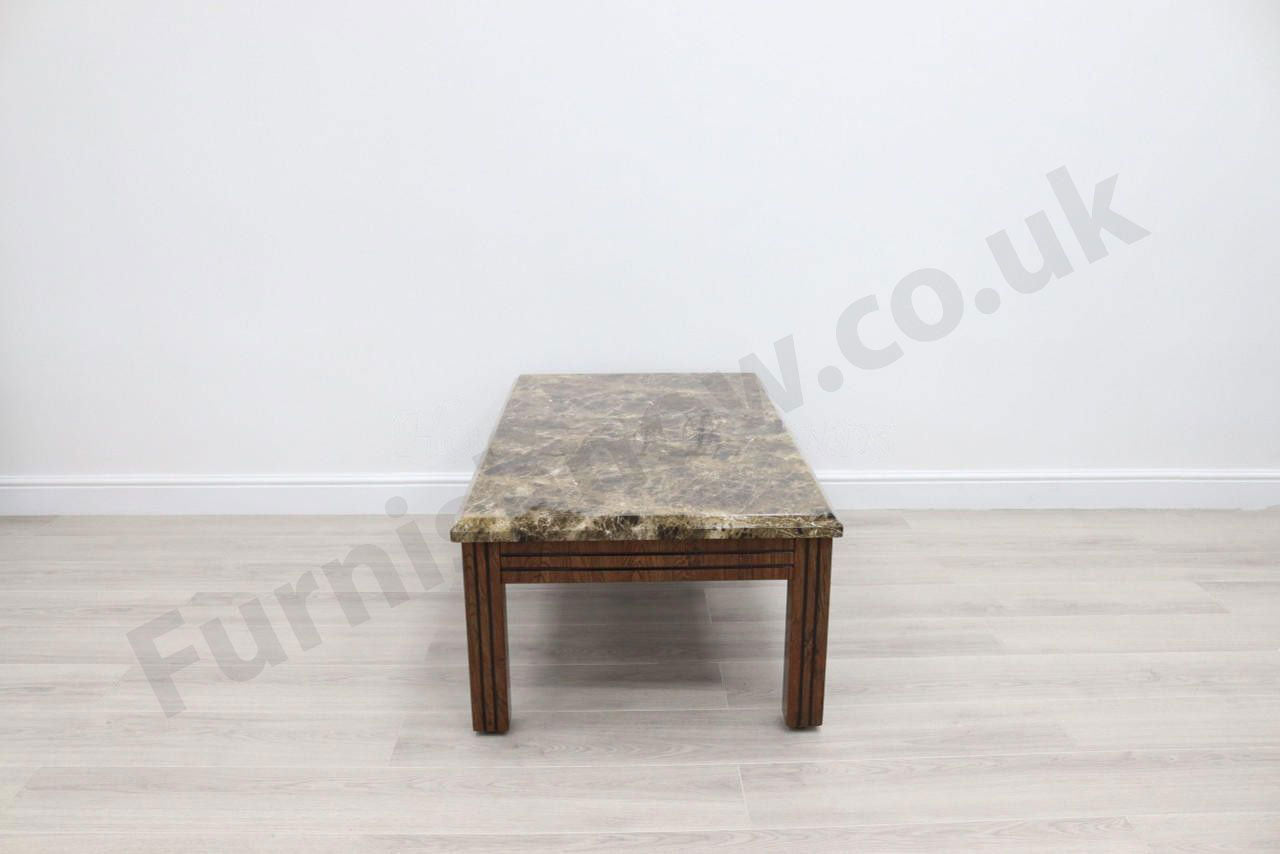 Lyon Brown Marble Effect Coffee Table