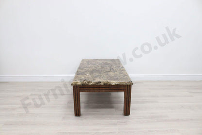 Lyon Brown Marble Effect Coffee Table