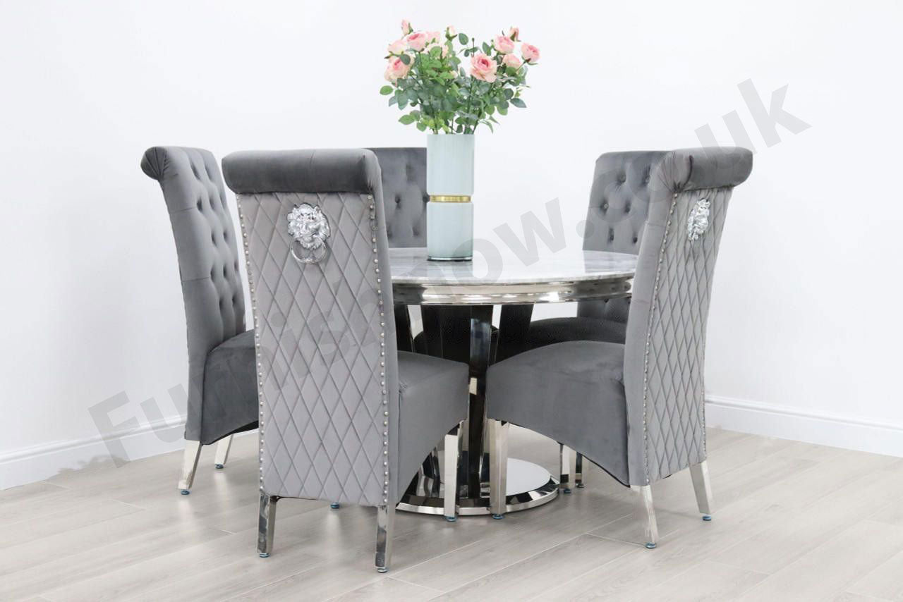 1.3m Round Sorrento & 5 Leon Chairs